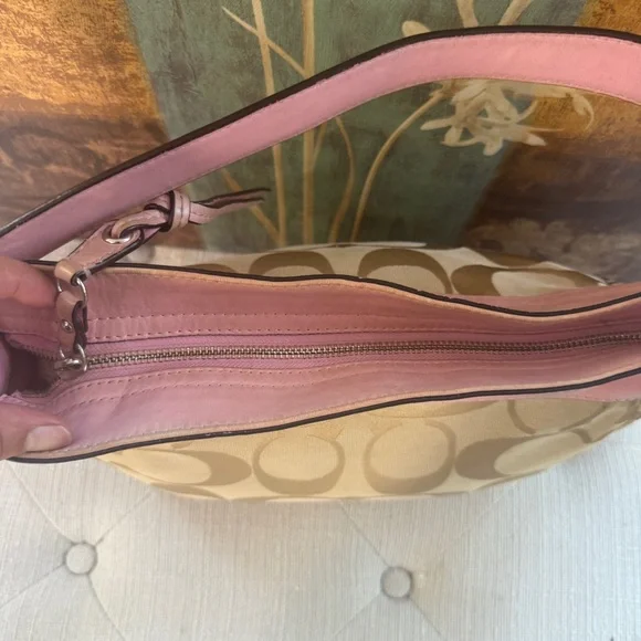 Coach Bag, Beige and Pink, F14708 - Picture 4 of 16